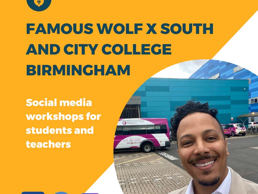 Famous Wolf leads educational workshops at South + City College Birmingham